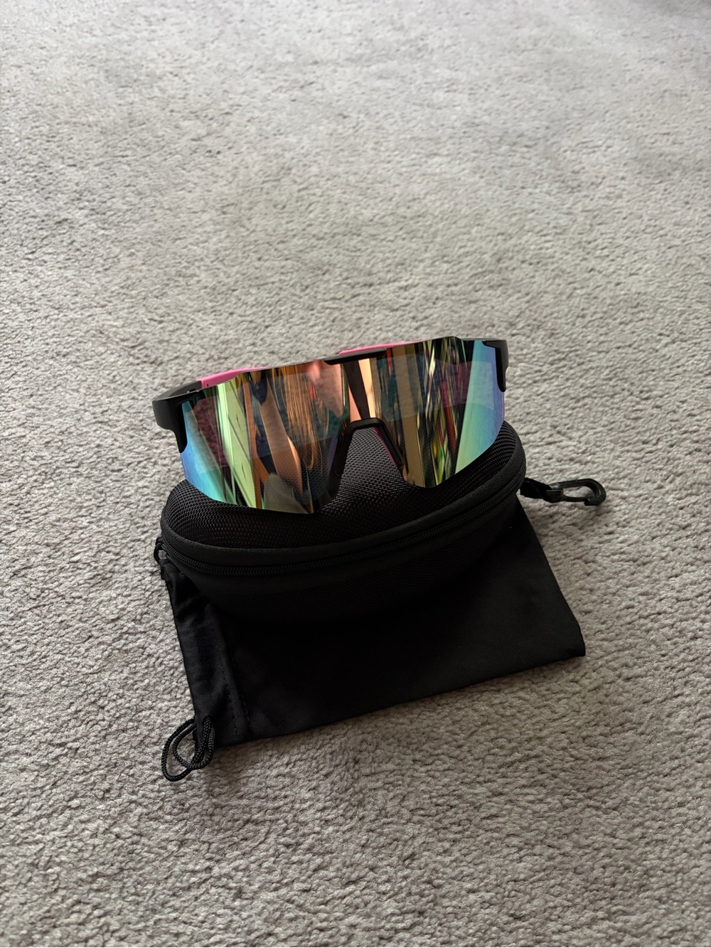 Mirrored Gradient Shield Running Sunglasses